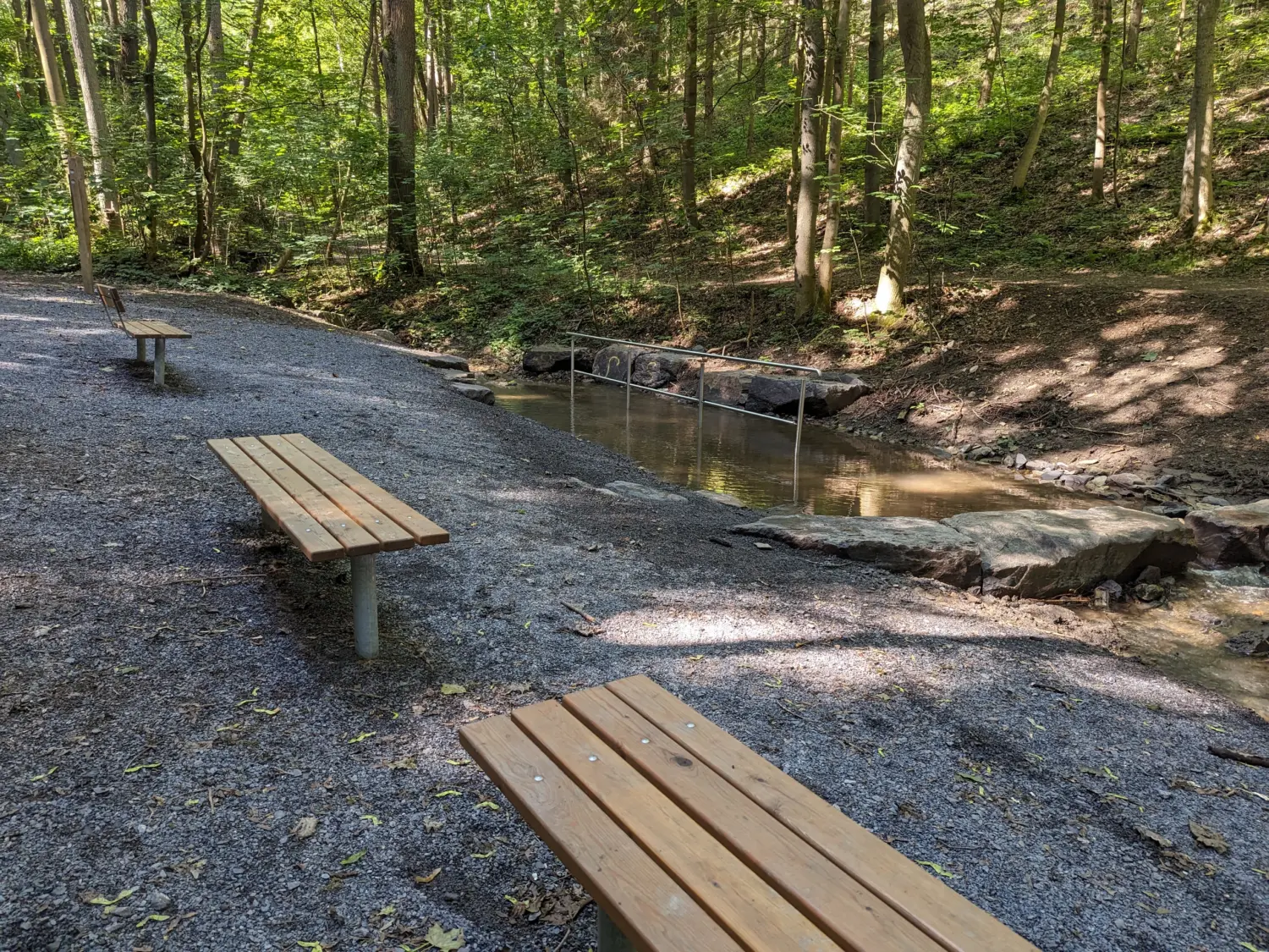 Wassertretbecken im Saalfelder Kur- und Erholungswald